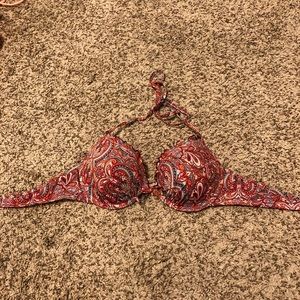 Paisley push-up bikini top